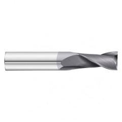 31/64 Dia. x 3 Overall Length 2-Flute Square End Solid Carbide SE End Mill-Round Shank-Center Cut-TiAlN - Apex Tool & Supply