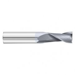 7/16 Dia. x 2-3/4 Overall Length 2-Flute Square End Solid Carbide SE End Mill-Round Shank-Center Cut-TiCN - Apex Tool & Supply