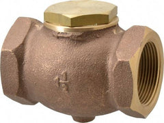 Conrader - 1-1/2" Bronze Check Valve - Inline, FNPT x FNPT - Apex Tool & Supply