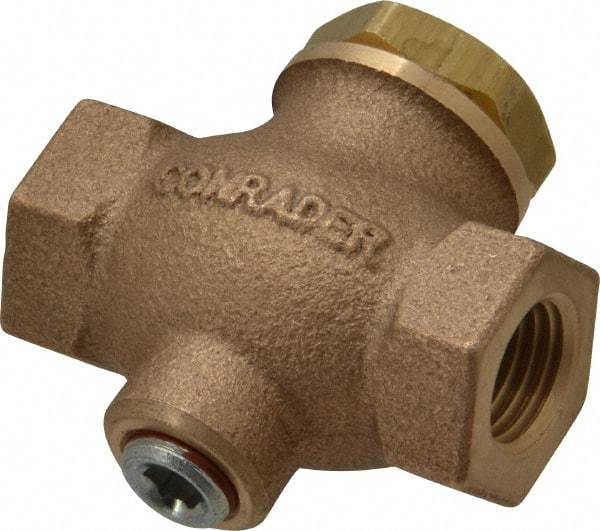Conrader - 1/4" Bronze Check Valve - Inline, FNPT x FNPT - Apex Tool & Supply