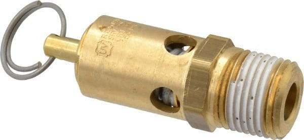 Conrader - 1/2" Inlet, ASME Safety Relief Valve - 150 Max psi, Brass, 274 Cubic' per Min - Apex Tool & Supply