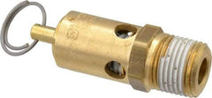 Conrader - 1/2" Inlet, ASME Safety Relief Valve - 150 Max psi, Brass, 274 Cubic' per Min - Apex Tool & Supply