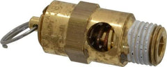 Conrader - 1/4" Inlet, ASME Safety Relief Valve - 200 Max psi, Brass, 178 Cubic' per Min - Apex Tool & Supply