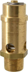Conrader - 1" Inlet, ASME Safety Relief Valve - 125 Max psi, Brass, 1,053 Cubic' per Min - Apex Tool & Supply