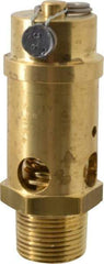 Conrader - 1" Inlet, ASME Safety Relief Valve - 200 Max psi, Brass, 1,624 Cubic' per Min - Apex Tool & Supply