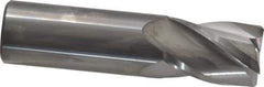 SGS - 3/4", 1" LOC, 3/4" Shank Diam, 3" OAL, 4 Flute, Solid Carbide Square End Mill - Single End, Uncoated, Spiral Flute, 30° Helix, Centercutting, Right Hand Cut, Right Hand Flute, Series 16 - Apex Tool & Supply