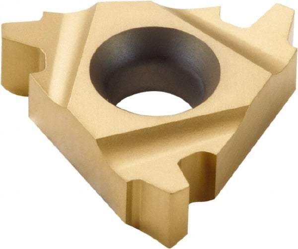 Seco - 16EL External Left Hand Trapez Laydown Threading Insert - Grade CP500, TiAlN/TiN Coated Carbide, 9.53mm Inscribed Circle - Apex Tool & Supply