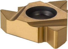 Seco - 22ER External Right Hand 5 UN Laydown Threading Insert - Grade CP500, TiAlN/TiN Coated Carbide, 12.7mm Inscribed Circle - Apex Tool & Supply