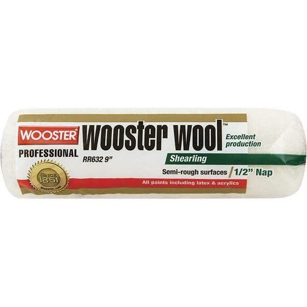 Wooster Brush - 1/2" Nap, 14" Wide Paint Roller - Semi-Rough Texture, Synthetic Knit - Apex Tool & Supply