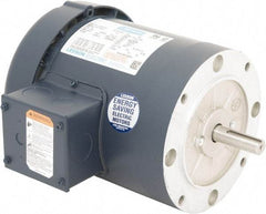 Leeson - 2 Max hp, 3,600 Max RPM, Premium Efficient Electric AC DC Motor - 230/460 V Input, Three Phase, 56C Frame, 5/8" Shaft Diam, C-Face Mount, TEFC Enclosure - Apex Tool & Supply