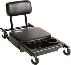 ShopSol - 300 Lb Capacity, 4 Wheel Creeper Seat - Steel/Vinyl, 32" Long x 18" Overall Height x 16" Wide - Apex Tool & Supply