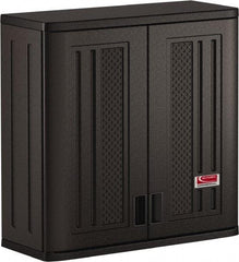 Suncast - 1 Shelf Locking Storage Cabinet - Polypropylene, 30" Wide x 12" Deep x 30-1/4" High, Gray - Apex Tool & Supply