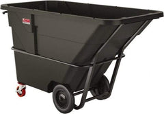 Suncast - 2,200 Lb Load Capacity, 33 Bushels, 1-1/2 Cu Yd, Polyethylene Tilt Truck - 41.28" Wide x 85.87" Long x 49" High, Matte Gray - Apex Tool & Supply