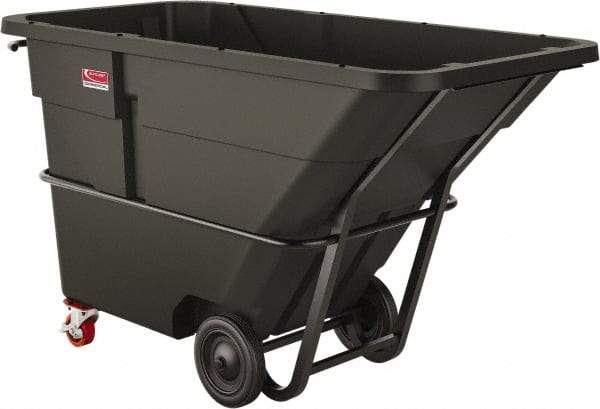Suncast - 1,300 Lb Load Capacity, 33 Bushels, 1-1/2 Cu Yd, Polyethylene Tilt Truck - 41.28" Wide x 85.87" Long x 47.89" High, Matte Gray - Apex Tool & Supply
