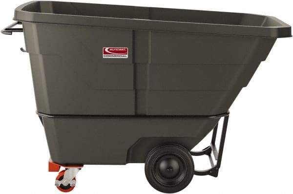 Suncast - 1,300 Lb Load Capacity, 22 Bushels, 1 Cu Yd, Polyethylene Tilt Truck - 33.87" Wide x 70" Long x 43.84" High, Matte Gray - Apex Tool & Supply