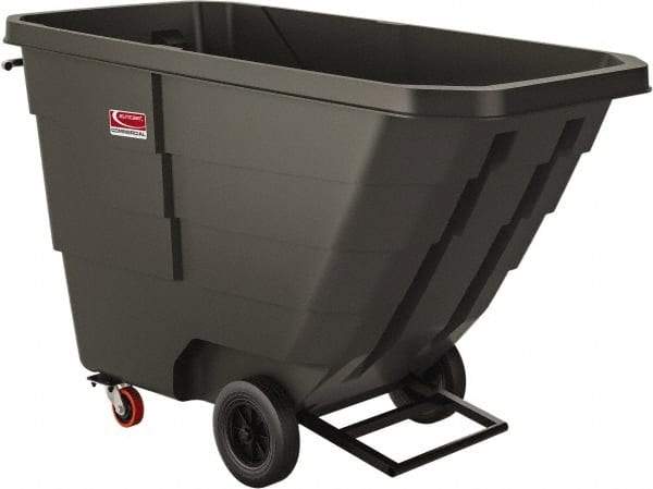 Suncast - 800 Lb Load Capacity, 22 Bushels, 1 Cu Yd, Polyethylene Tilt Truck - 33.87" Wide x 70" Long x 43.84" High, Matte Gray - Apex Tool & Supply