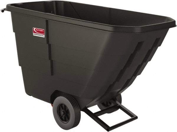 Suncast - 750 Lb Load Capacity, 16 Bushels, 0.75 Cu Yd, Polyethylene Tilt Truck - 31" Wide x 69.3" Long x 41" High, Matte Gray - Apex Tool & Supply
