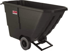 Suncast - 650 Lb Load Capacity, 11 Bushels, 0.5 Cu Yd, Polyethylene Tilt Truck - 27.76" Wide x 59.2" Long x 34.86" High, Matte Gray - Apex Tool & Supply