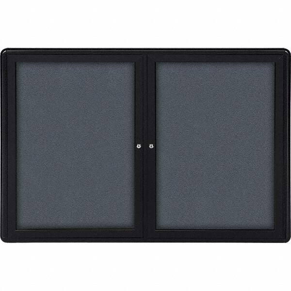 Ghent - Cork Bulletin Boards Style: Enclosed Fabric Bulletin Board Color: Gray - Apex Tool & Supply