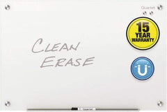Quartet - 24" High x 36" Wide Magnetic Dry Erase Board - Glass, Includes Dry-Erase Marker, (2) Rare-Earth Magnets & Mounting Kit - Apex Tool & Supply