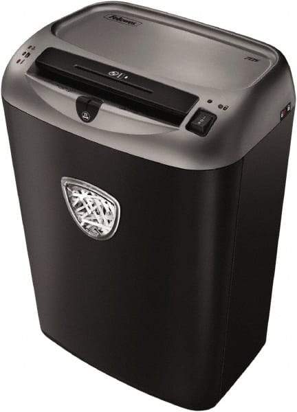 FELLOWES - 7/32" Strip, 14 Sheet Strip Cut Personal Shredder - 15-11/16" Long x 11-5/16" Wide x 18-13/16" High, Level 2 Security, 7 Gal Wastebasket - Apex Tool & Supply