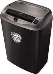 FELLOWES - 7/32" Strip, 14 Sheet Strip Cut Personal Shredder - 15-11/16" Long x 11-5/16" Wide x 18-13/16" High, Level 2 Security, 7 Gal Wastebasket - Apex Tool & Supply
