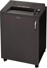 FELLOWES - 5/32 x 1-9/16" Strip, 24 Sheet Cross Cut Commercial Shredder - 23-1/4" Long x 25-3/16" Wide x 38-3/16" High, Level 4 Security, 4 Gal Wastebasket - Apex Tool & Supply