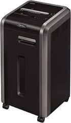 FELLOWES - 5/64 x 15/32" Strip, 16 Sheet Micro Cut Commercial Shredder - 17-3/4" Long x 17-1/8" Wide x 30-3/4" High, Level 5 Security, 16 Gal Wastebasket - Apex Tool & Supply