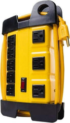 Woods PRO - 8 Outlets, 125 Volts, 15 Amps, 6' Cord, Power Outlet Strip - Keyhole Mount, 5-15 NEMA Configuration, 10-1/8" Strip, cULus - Apex Tool & Supply