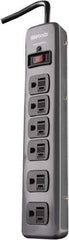 Woods PRO - 6 Outlets, 125 Volts, 15 Amps, 3' Cord, Power Outlet Strip - Keyhole Mount, 5-15 NEMA Configuration, 11-3/4" Strip, cULus - Apex Tool & Supply