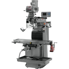 Jet - 54" Table Width x 12" Table Length, Electronic Variable Speed Control, 3 Phase Knee Milling Machine - R8 Spindle Taper, 5 hp - Apex Tool & Supply