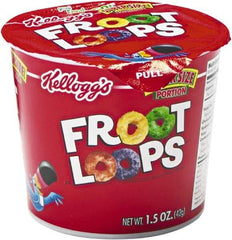 Kellogg's - Cereal - Froot Loops Breakfast Cereal, Single-Serve 1.5oz Cup, 6/Box - Apex Tool & Supply