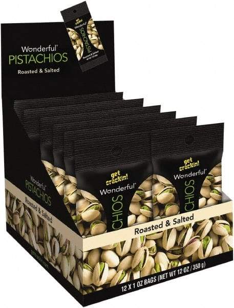 Paramount Farms - Nuts - Wonderful Pistachios, Roasted & Salted, 1 oz Pack, 12/Box - Apex Tool & Supply