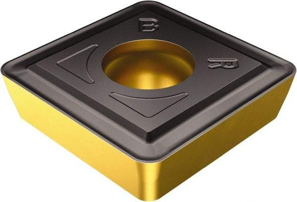 Sandvik Coromant - SPMT1212 BR Grade 4325 Carbide Turning Insert - TiCN/AI2O3/TiN Finish, 90° Square, 12.65mm Inscr Circle, 4mm Thick, 3/64" Corner Radius - Apex Tool & Supply