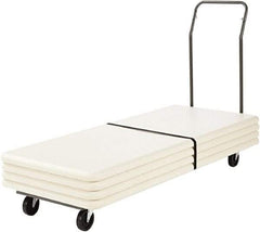 ALERA - 600 Lb Capacity Steel Folding Table Cart - Steel Deck, 20-3/4" OAW, 75-3/8" Platform Length x 8" Platform Height, Steel Casters - Apex Tool & Supply