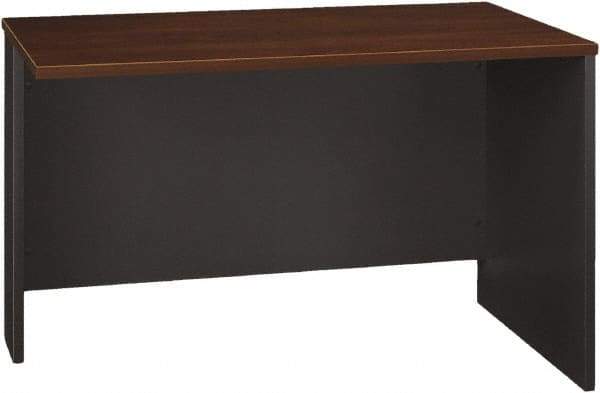 Bush Business Furniture - Laminate Over Wood Return/Bridge Shell Desk - 47-3/4" Wide x 23-3/8" Deep x 29-7/8" High, Hansen Cherry & Graphite Gray - Apex Tool & Supply