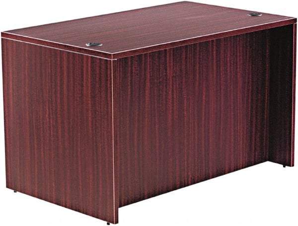ALERA - Woodgrain Laminate Straight Front Desk - 47-1/4" Wide x 29-1/2" Deep x 29-5/8" High, Mahogany - Apex Tool & Supply