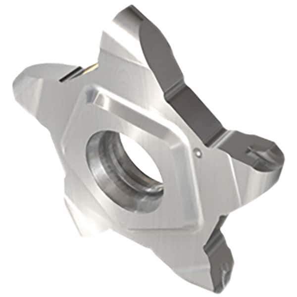 Iscar - 24N318PENTA Grade IC807G, 3.18mm Cutting Width Carbide Grooving Insert - 6.5mm Max Depth of Cut, 0.2mm Corner Radius, TiAlN/AlTiN/TiN Finish - Apex Tool & Supply
