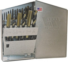 Triumph Twist Drill - 135° Point, Bronze/Black Oxide Finish, High Speed Steel Jobber Length Drill Bit Set - Apex Tool & Supply