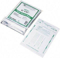 Quality Park - 1 Compartment, 8-1/2" Wide x 10-1/2" High x 1-3/16" Deep, Deposit Bag - Plastic, White - Apex Tool & Supply
