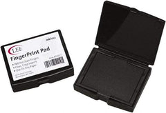 LEE - 2" Wide x 1/2" High x 1/2" Deep, Inked Fingerprint Pad - Plastic, Black - Apex Tool & Supply
