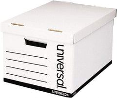 Universal One - 1 Compartment, 28-1/4" Wide x 16-1/2" High x 10" Deep, Storage Box - Corrugated Fiberboard, White - Apex Tool & Supply