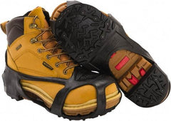Duenorth - Size 5-7.5, (Women's Size 4-6.5) Strap-On Cleat - Tungsten Carbide Spike Traction, Black - Apex Tool & Supply