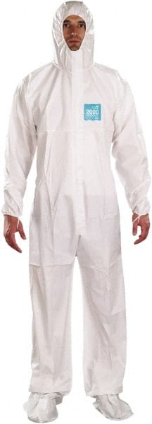 Ansell - Size L Film Laminate Chemical Resistant General Purpose Coveralls - Apex Tool & Supply