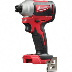 Milwaukee Tool - 18 Volt, 1/4" Drive, 133 Ft/Lb Torque, Cordless Impact Driver - Pistol Grip Handle, 3200 RPM, Lithium-Ion, Bare Tool - Apex Tool & Supply