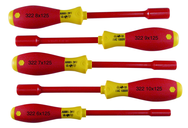 Insulated Nut Driver Metric Set Includes: 6.0 - 10.0mm. 5 Pieces - Apex Tool & Supply