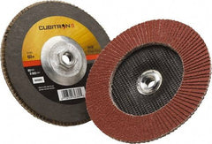 3M - 60 Grit, 7" Disc Diam, 5/8-11 Center Hole, Type 27 Ceramic Flap Disc - 8,500 Max RPM, Polyester Backing, Arbor Attaching System, Coated - Apex Tool & Supply