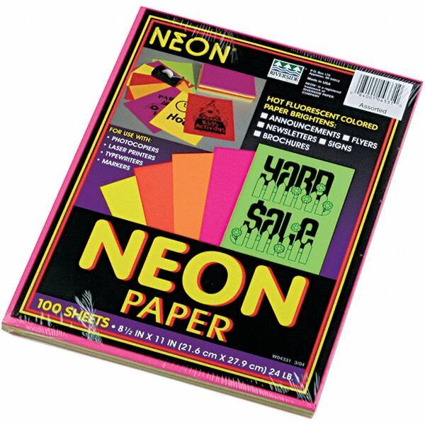 Pacon - 8-1/2" x 11" Assorted Colors Colored Copy Paper - Use with Laser Printers, Copiers - Apex Tool & Supply