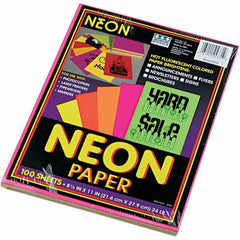 Pacon - 8-1/2" x 11" Assorted Colors Colored Copy Paper - Use with Laser Printers, Copiers - Apex Tool & Supply
