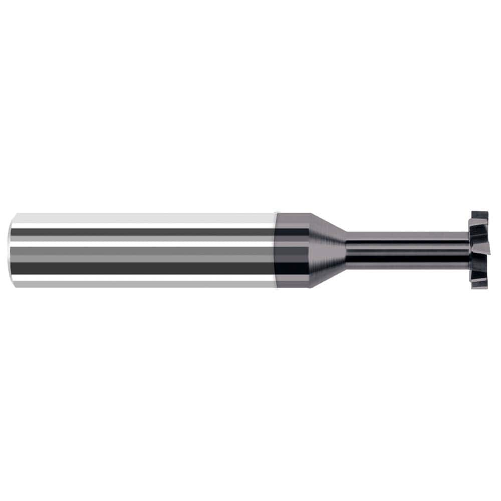 Harvey Tool - 1/2" Cut Diam, 1/4" Cut Width, 1/2" Shank, Staggered-Tooth Woodruff Keyseat Cutter - Exact Industrial Supply